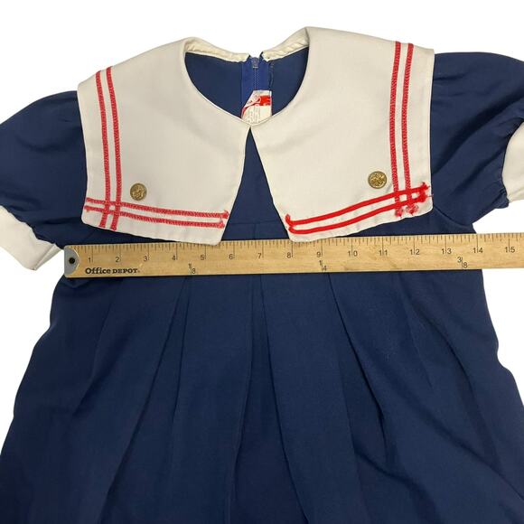 Vintage Fashion Kids Girls Classic Sailor Dress Size 6X - Picture 9 of 9